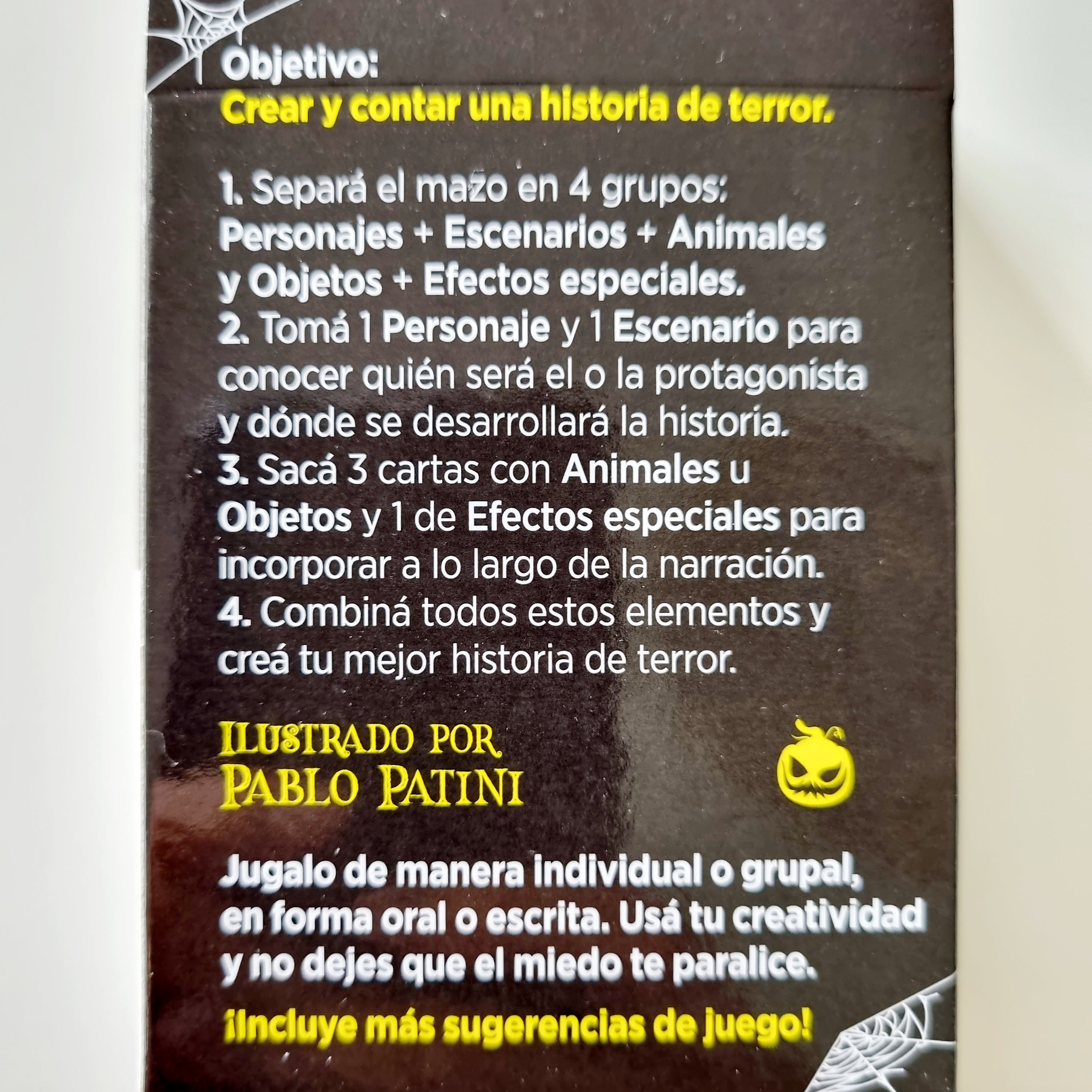 Contame terror. Juego de Cartas