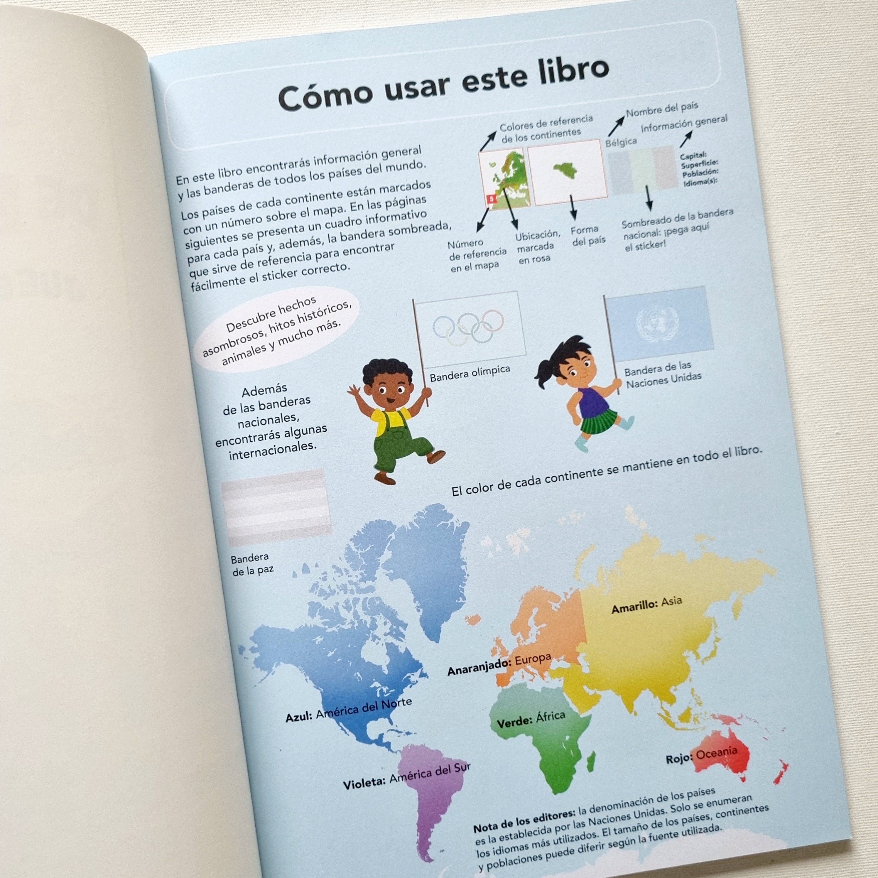 Un mundo de banderas. Juega, pega y aprende