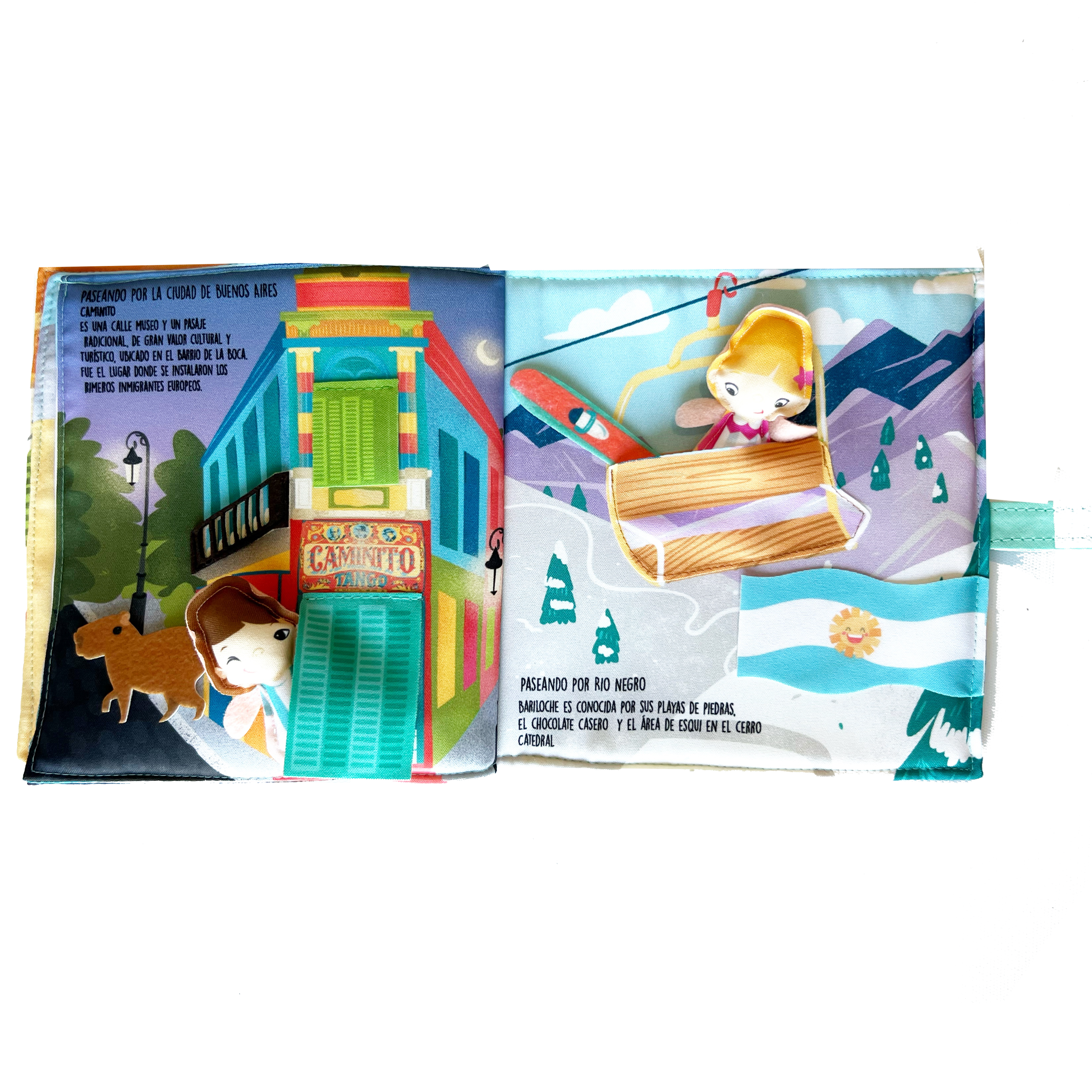 Descubriendo Argentina - Libro de tela sensorial
