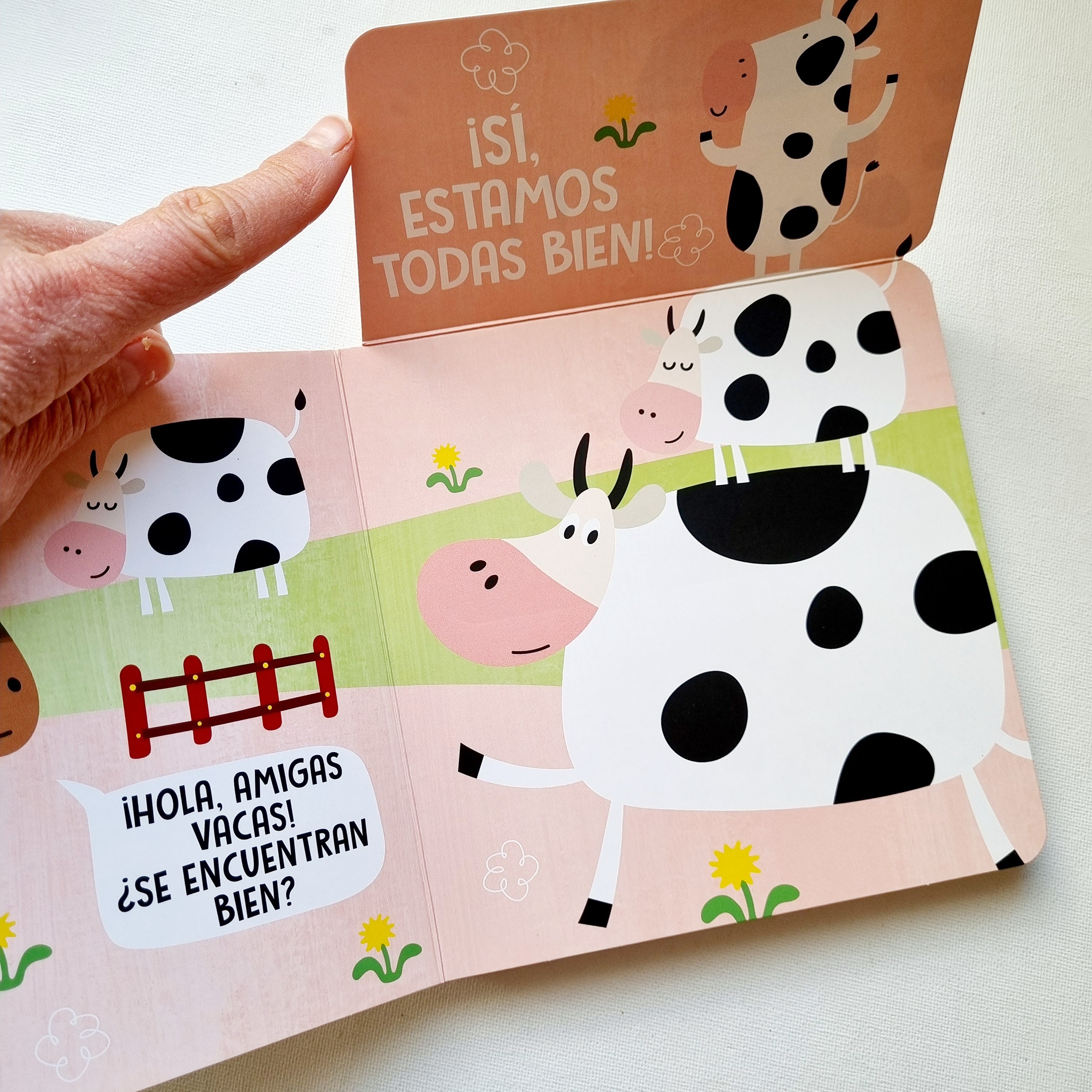 Animales en la granja con solapas