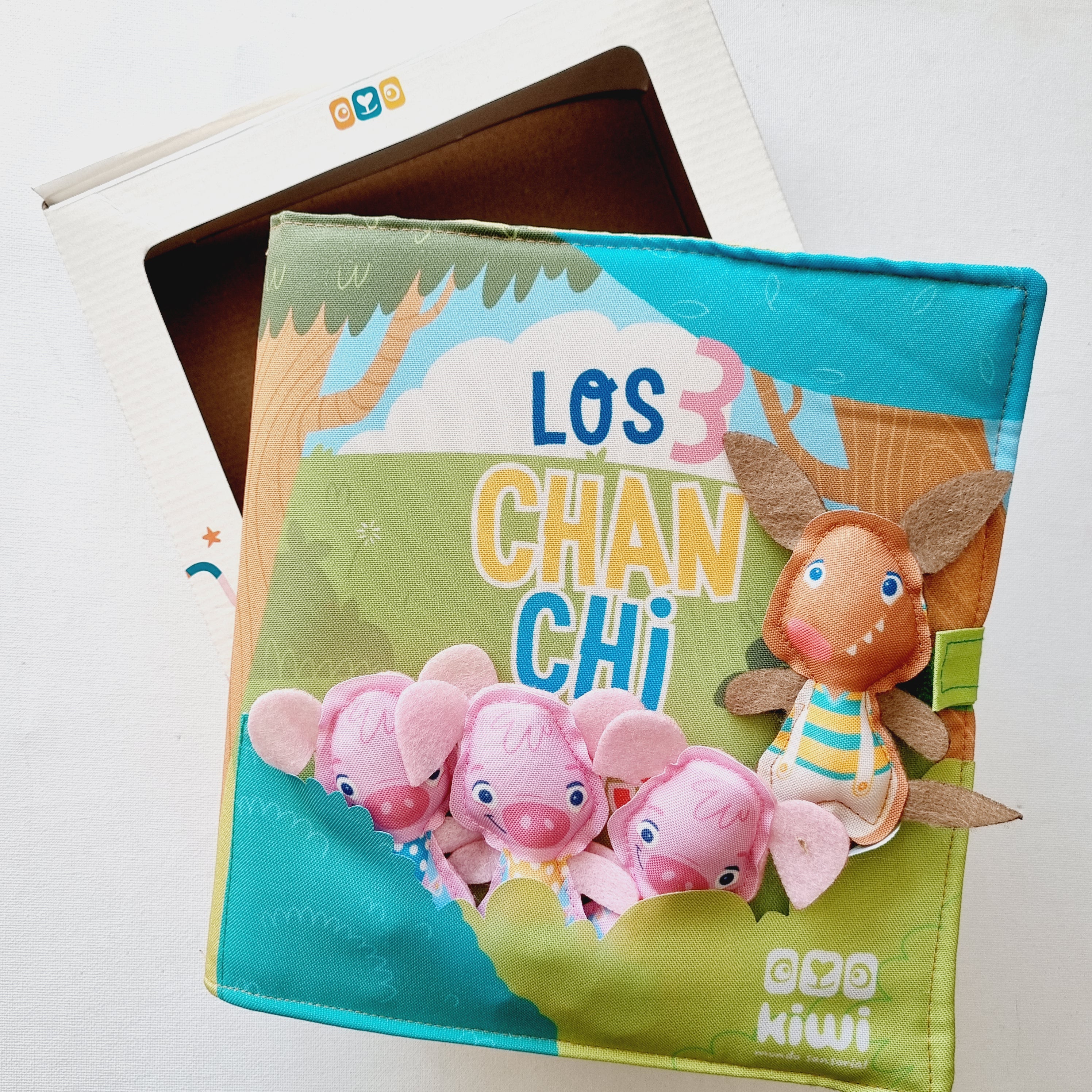 Los tres chanchitos - Libro de tela sensorial