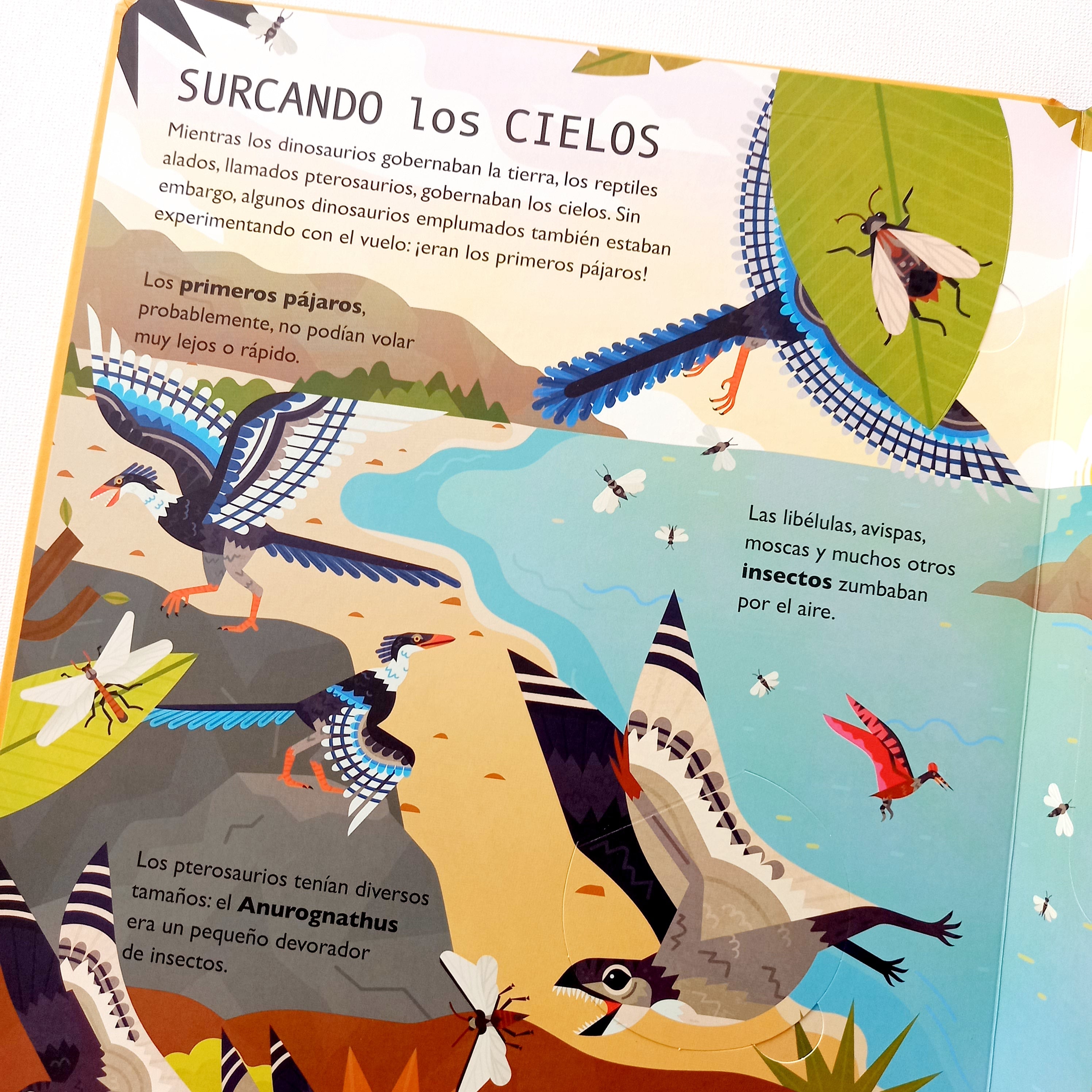 50 curiosidades sobre los dinosaurios. Libro con solapas