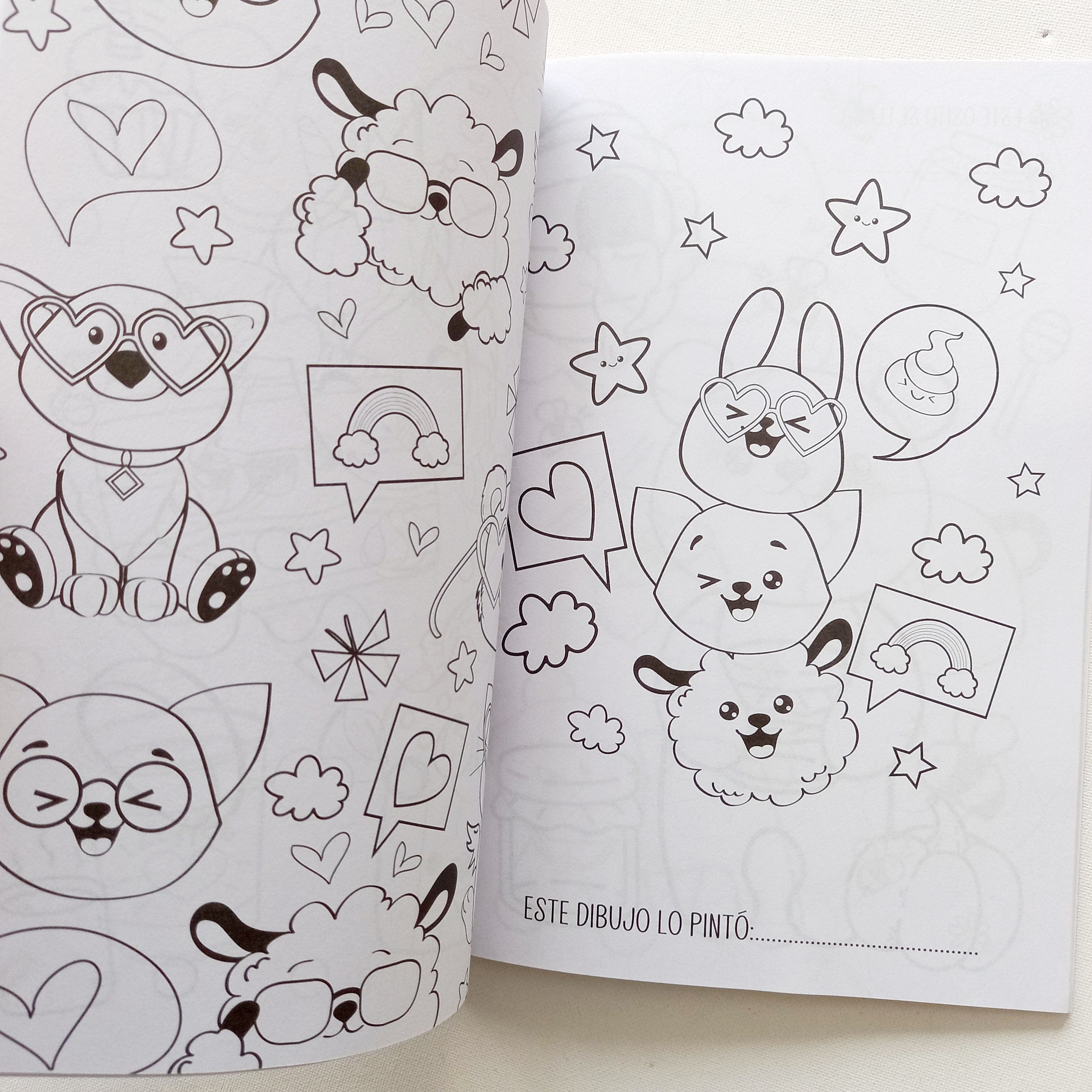Megalibro para pintar: Unicornios, animales y personajes adorables