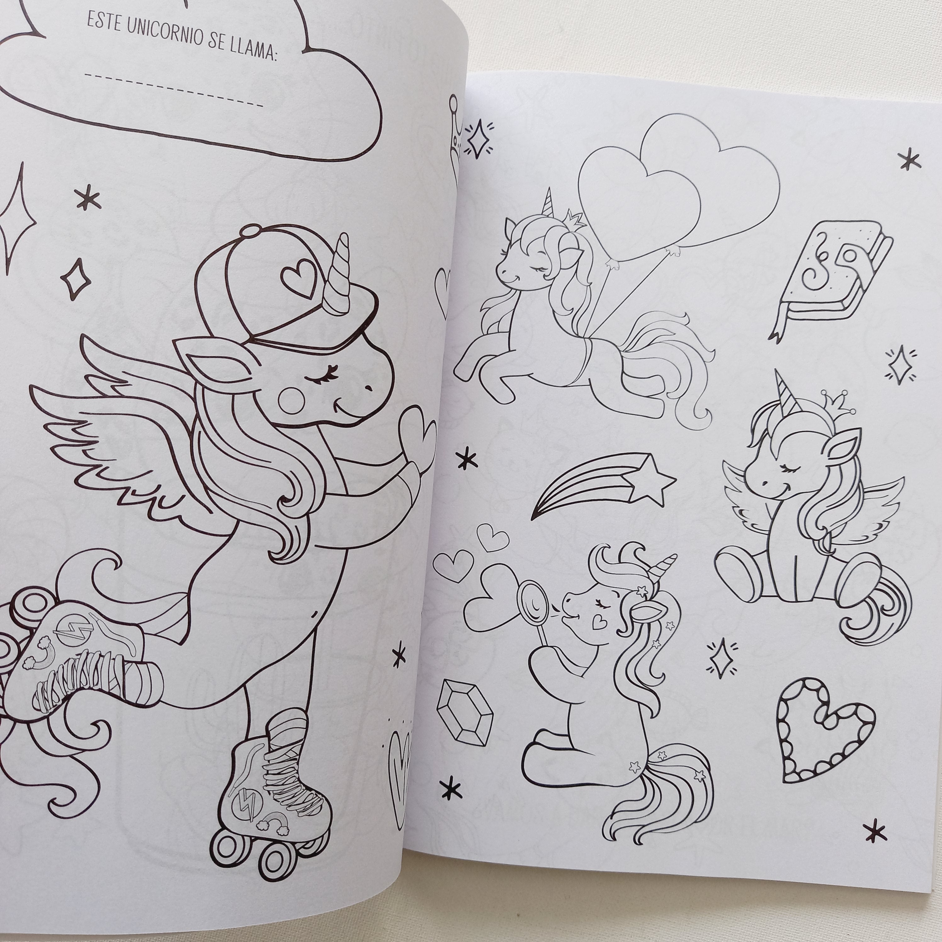 Megalibro para pintar: Unicornios, animales y personajes adorables
