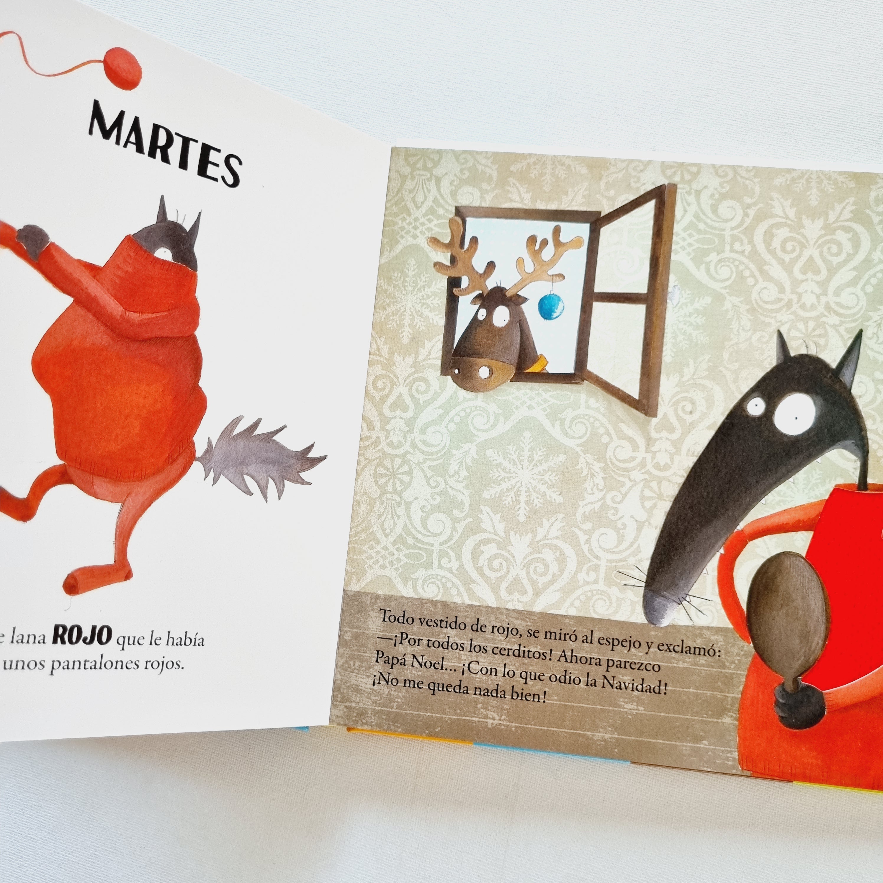 Lobo multicolor para divertirse con las texturas todos los días de la semana