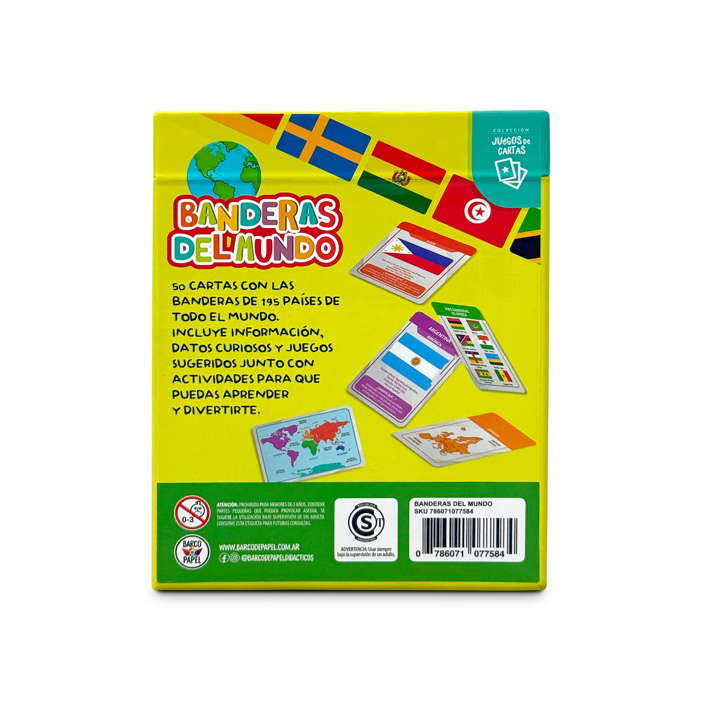 Banderas del mundo. Juego de cartas