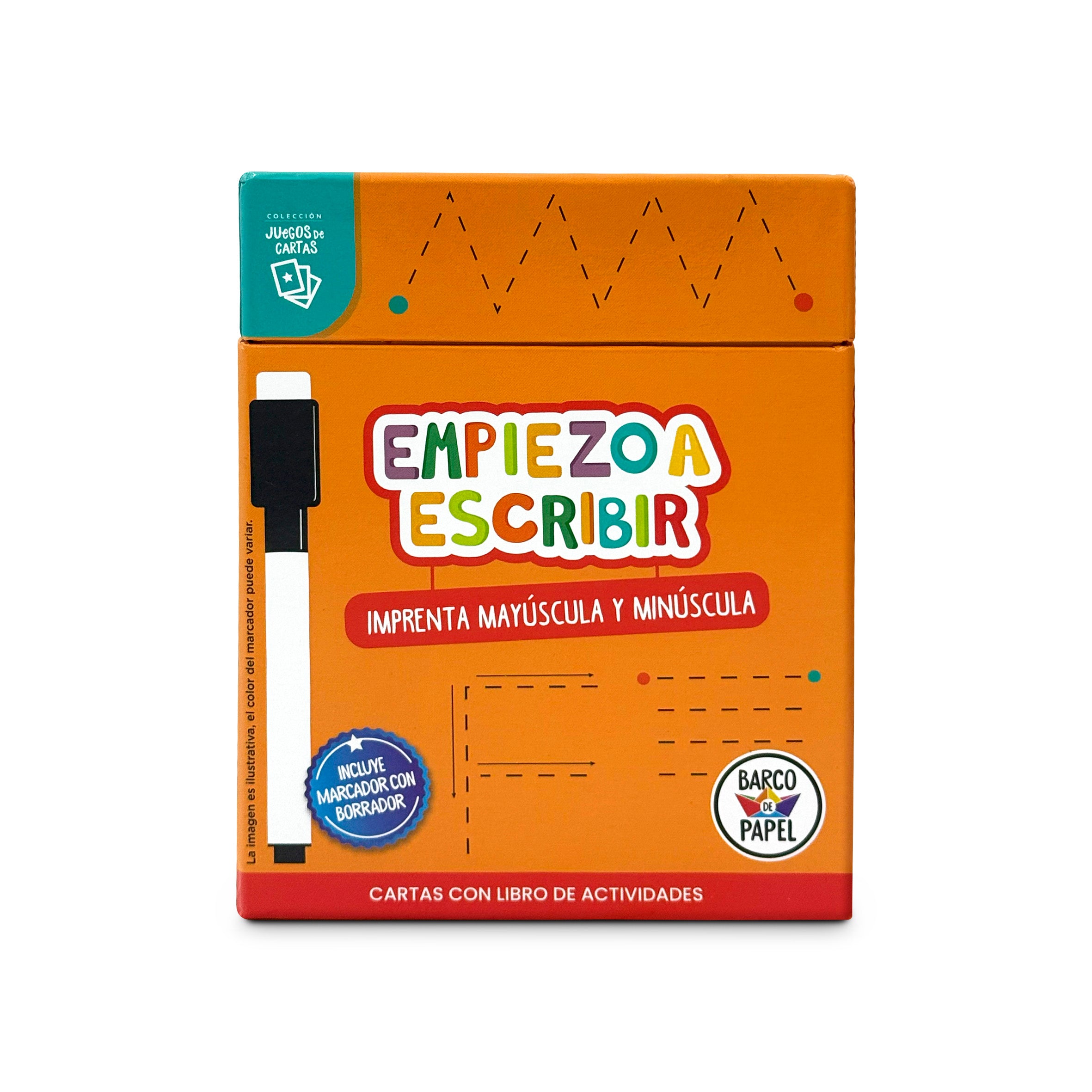 Empiezo a escribir - Cartas con libro y marcador