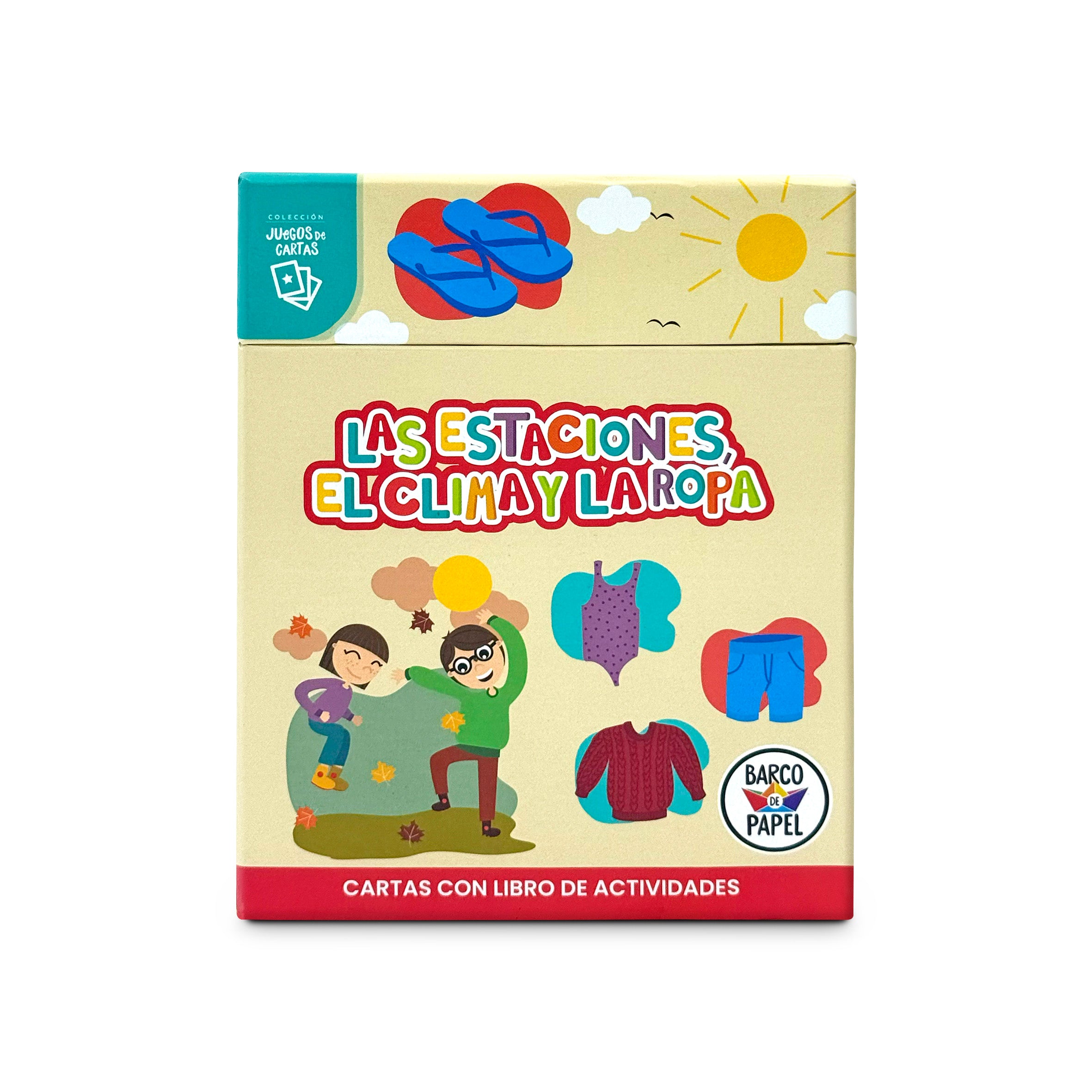 Las estaciones, el clima y la ropa. Juego de cartas