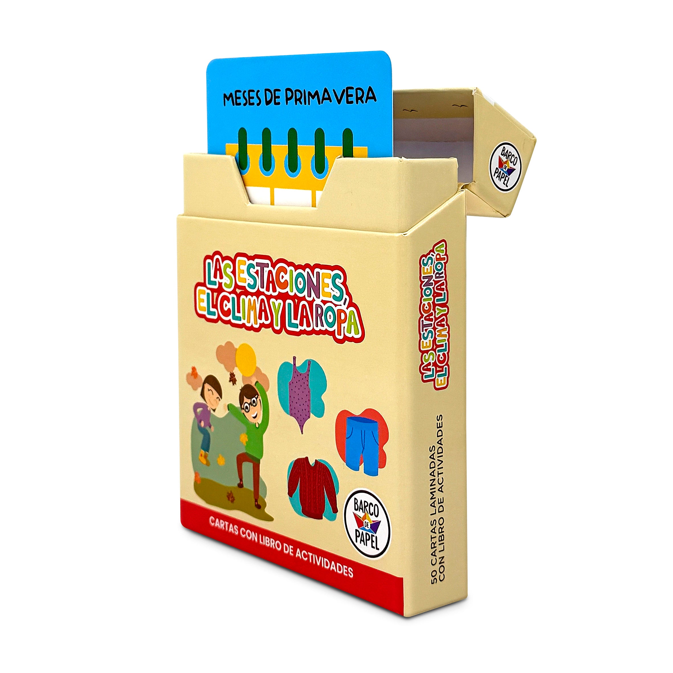 Las estaciones, el clima y la ropa. Juego de cartas