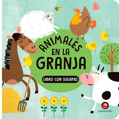 Animales en la granja con solapas