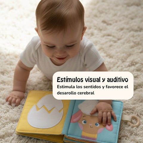 Conejo - Mini libro de tela sensorial