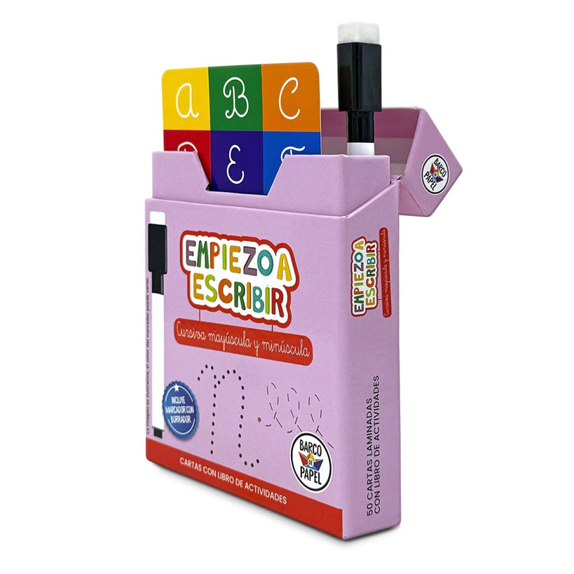 Empiezo a escribir cursiva- Cartas con libro y marcador