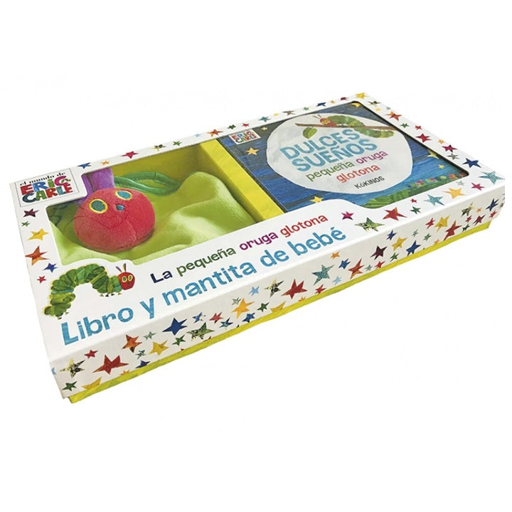 Dulces sueños pequeña oruga glotona - Libro + mantita