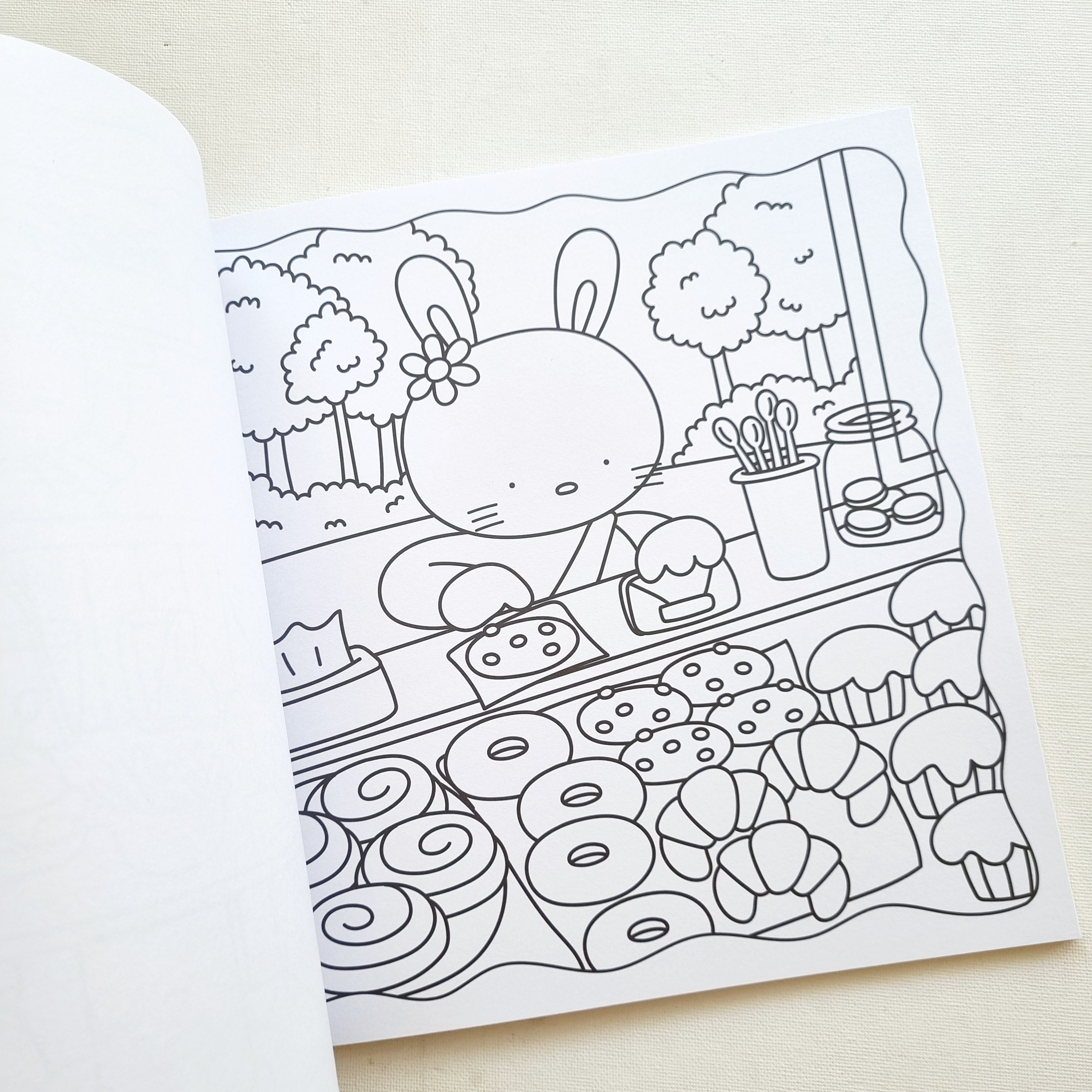 Lovely Cat Café. Personajes adorables para colorear