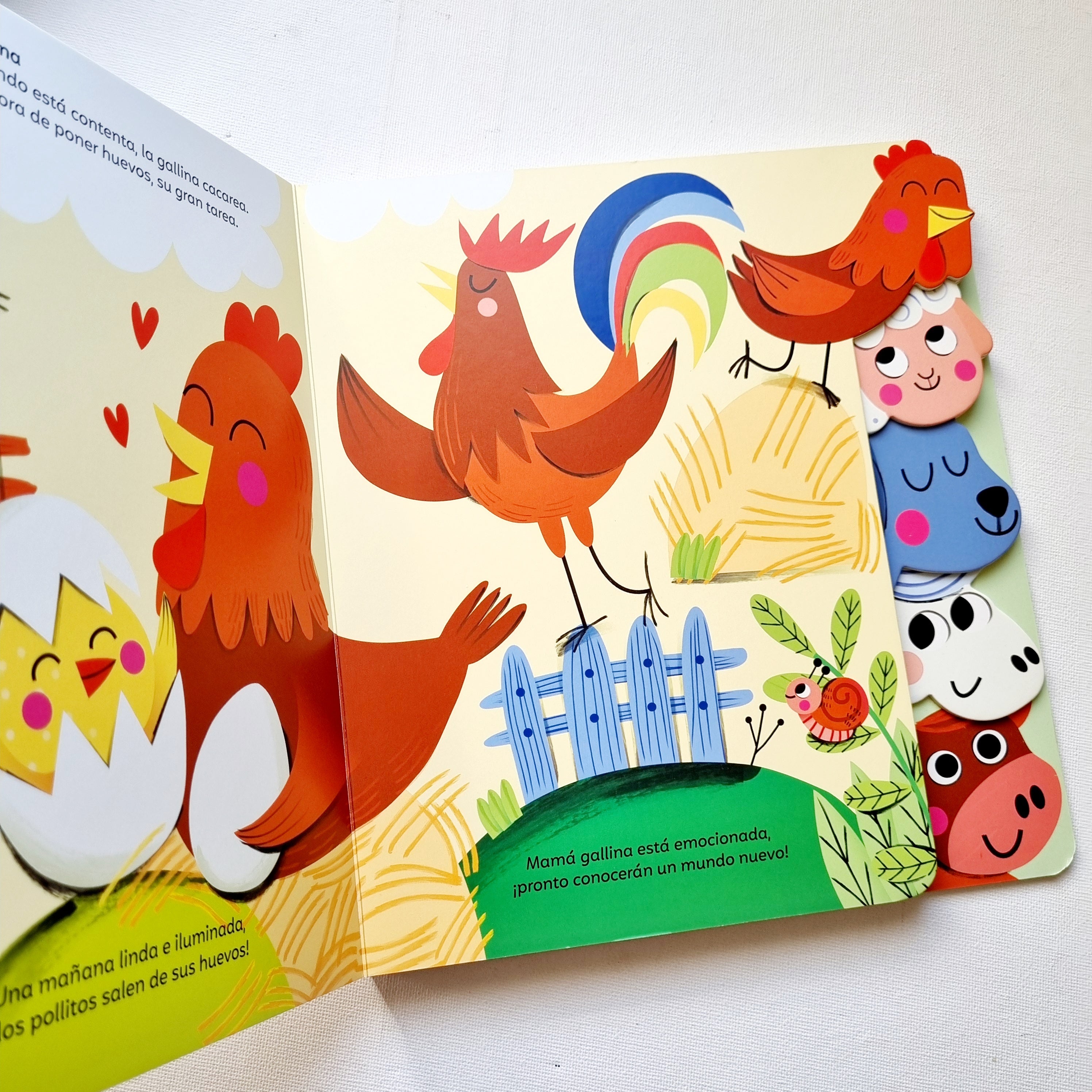 Animales de la granja. Libro con pestañas