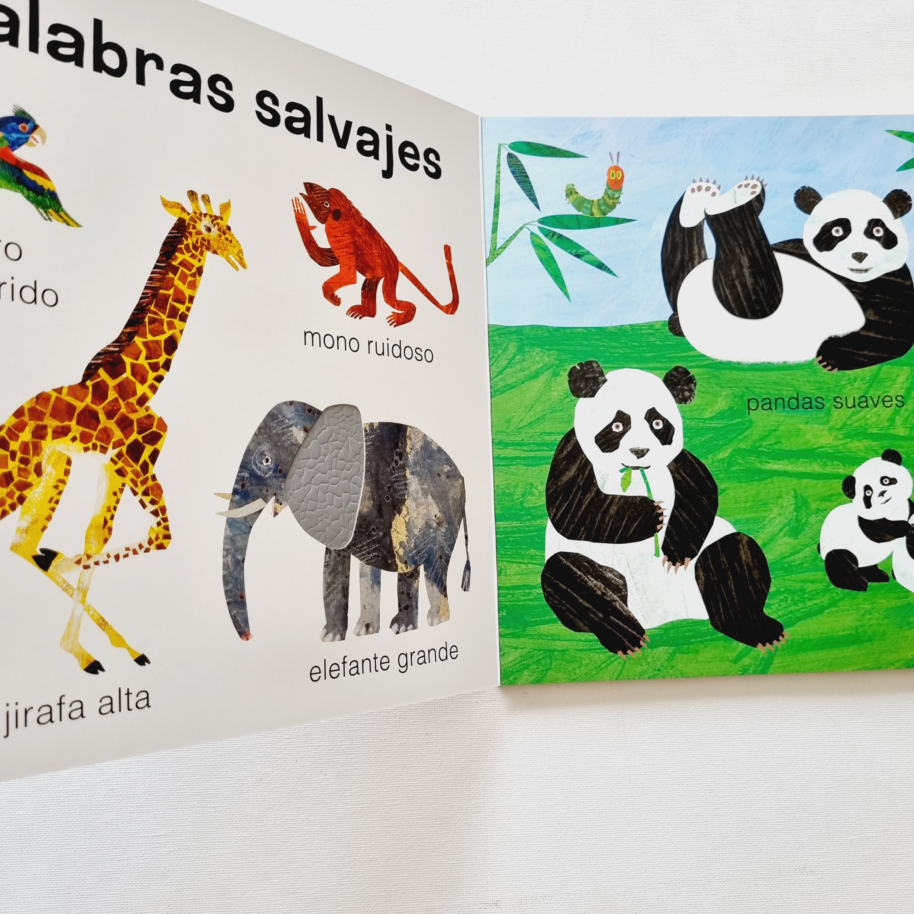La pequeña oruga glotona. Toca y descubre los animales