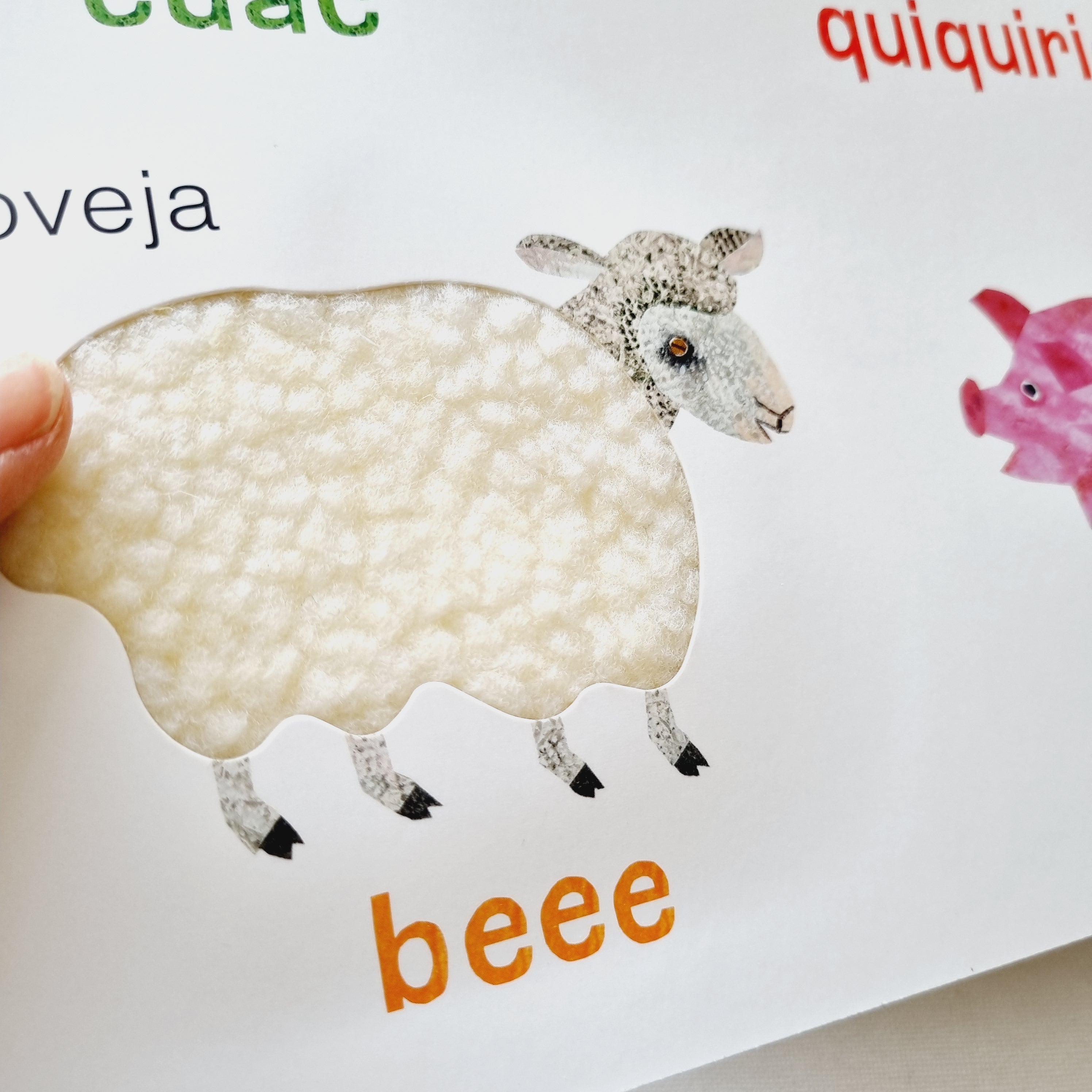La pequeña oruga glotona. Toca y descubre los animales