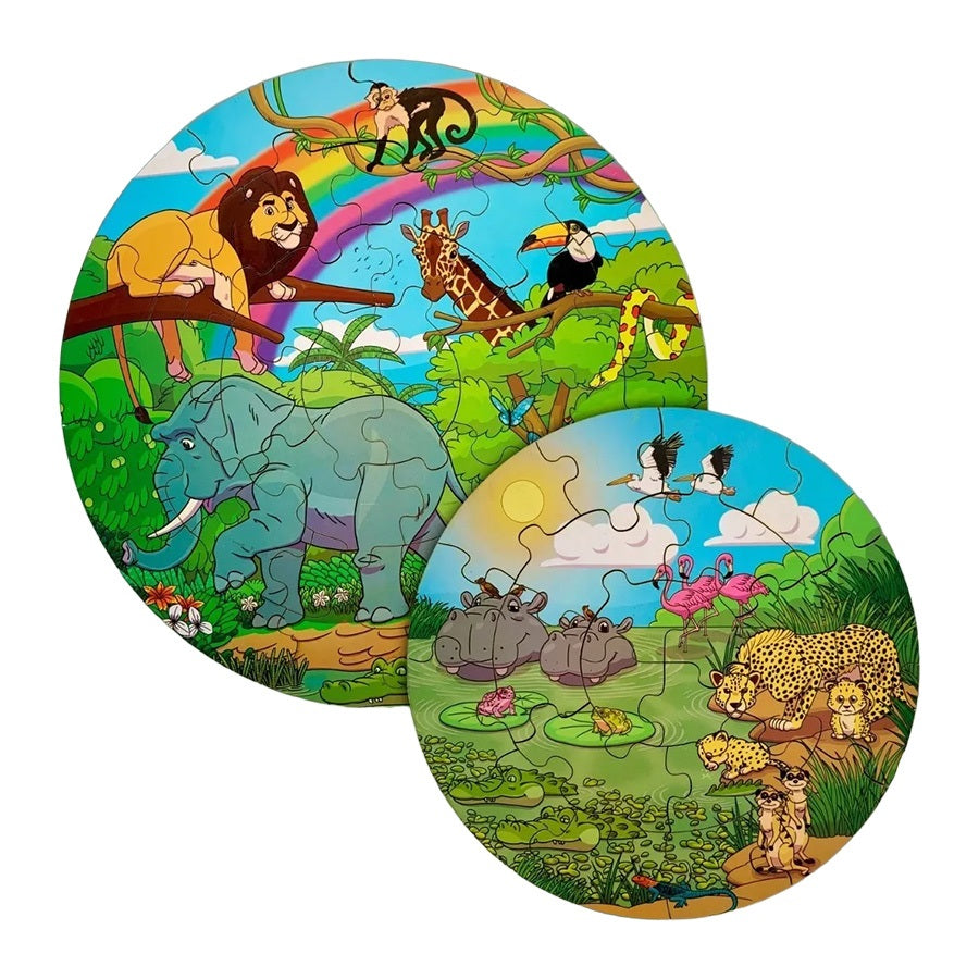 Rompecabezas circular La selva - de madera