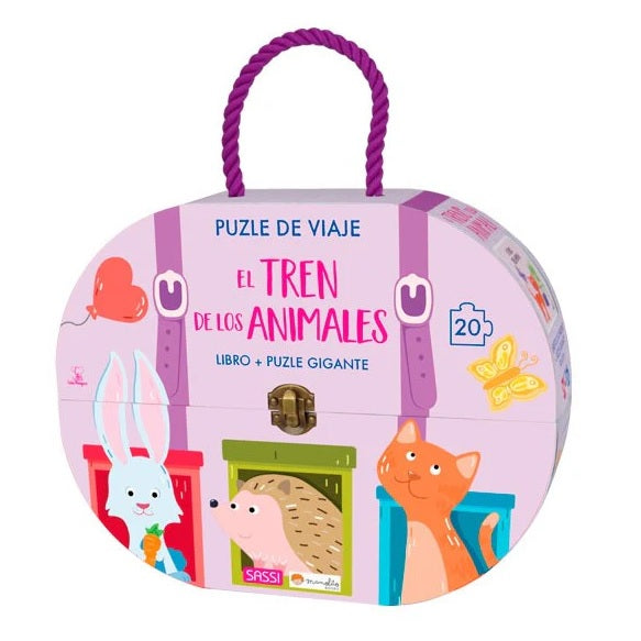 El tren de animales.  Rompecabezas + libro