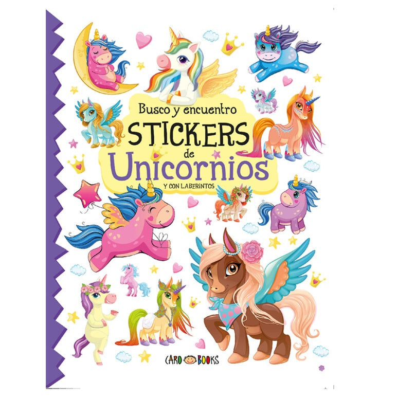 Stickers de unicornios . Con laberintos
