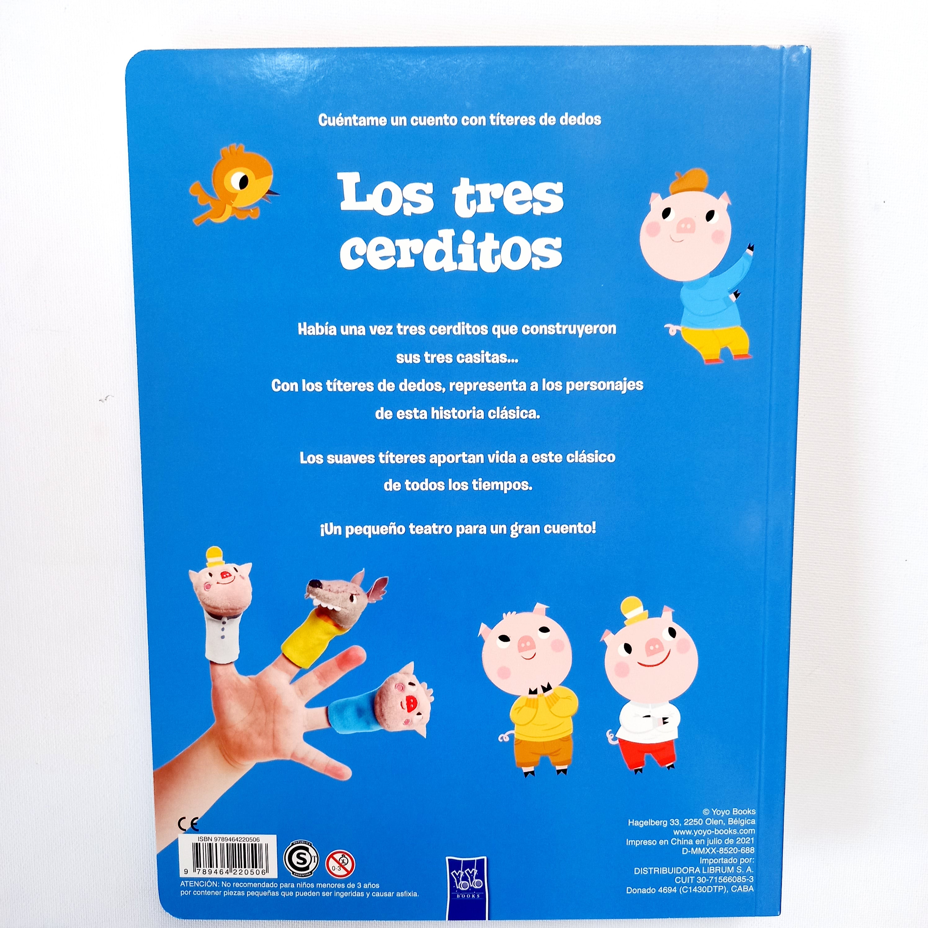 Los tres cerditos. Cuéntame un cuento con títeres de dedos.
