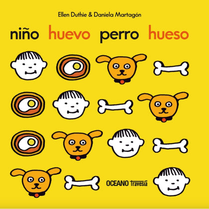 niño huevo perro hueso