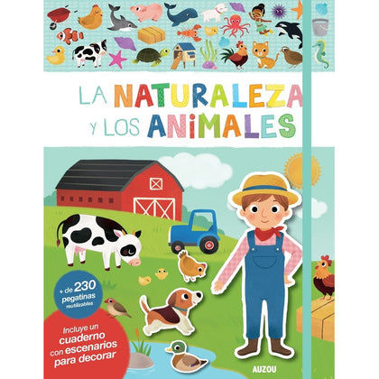 La naturaleza y los animales. Libro de stickers